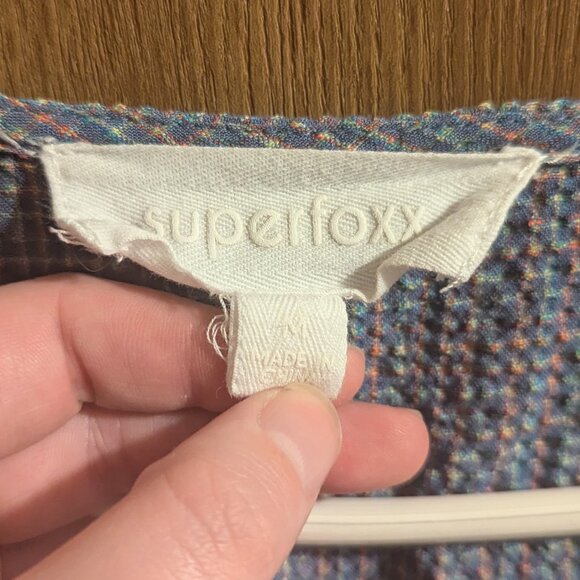 Superfoxx Light Blue and Colorful Dress, M - Picture 2 of 4